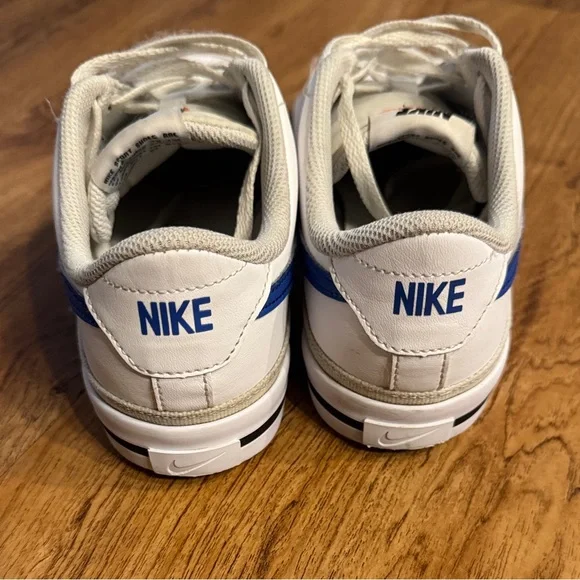 Nike Court Legacy Shoes Sneakers Size 5Y White Royal Blue Youth DA5380-101 - Picture 4 of 6